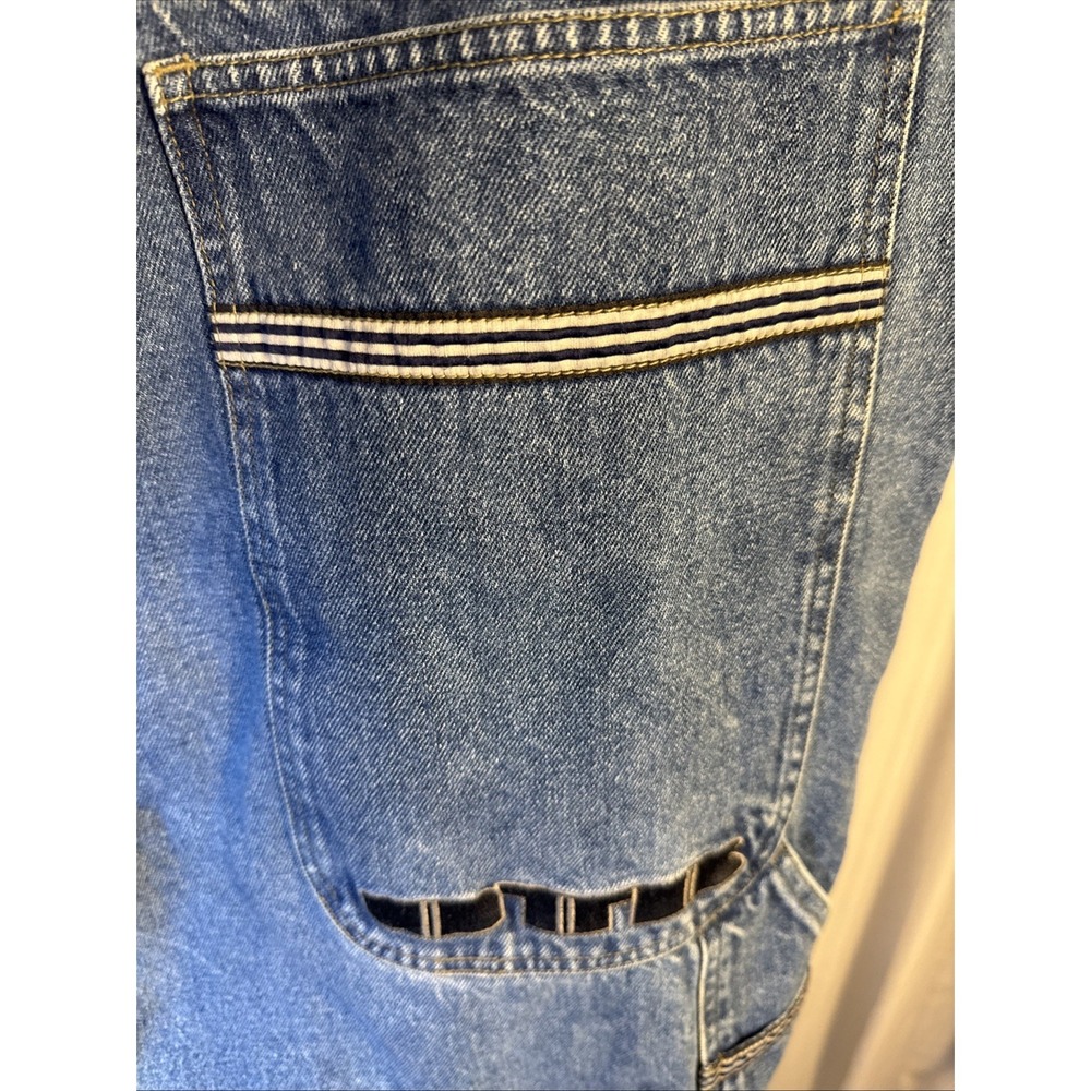 OTB Carpenter Wide Baggy Denim Jeans Men Skater Grunge Vintage JNCO Style 36x31 - Picture 3 of 16